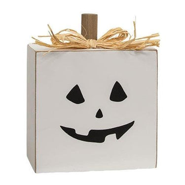 3 Set Jack O Lantern Pumpkin Wood Stack - The Fox Decor